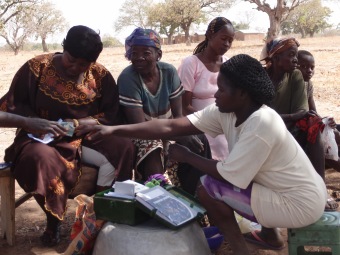 Women farmers in Upper East Region, Ghana, self-oranising to establish a Village Savings and Loans Association